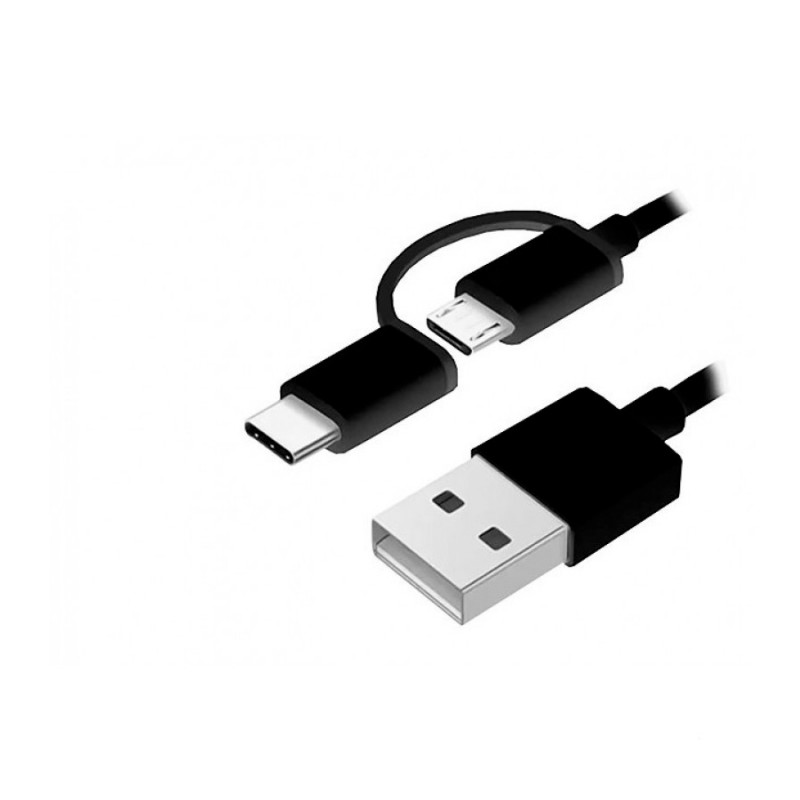 Кабель 2 in 1 USB Type-C/Micro Xiaomi ZMI 30 см (AL511) Черный 
